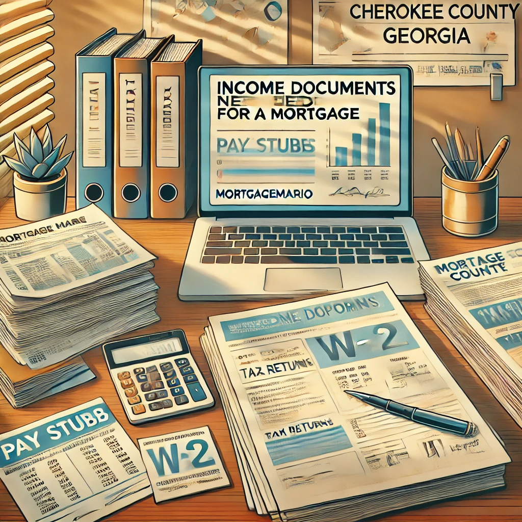 mortgage income documents cherokee county ga